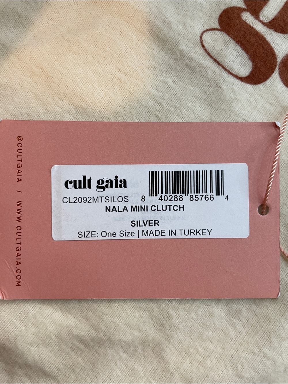 cult gaia Silver Metallic Pleated Shell Clutch - Picture 6 of 6